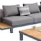 Armen Living Polo 4 piece Outdoor Sectional Set with Dark Gray Cushions and Modern Accent Pillows SETODPO4SE - alternate 2